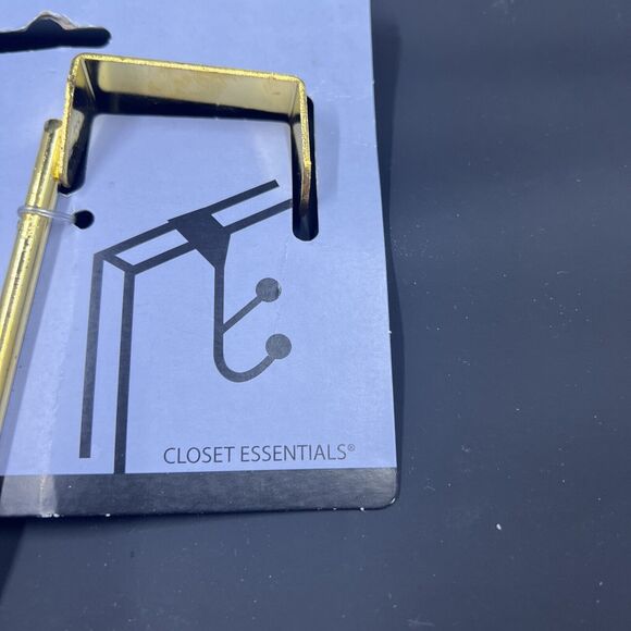 NEW Essentials Over-the-Door Double Hooks -- Gold Color - - Picture 3 of 5